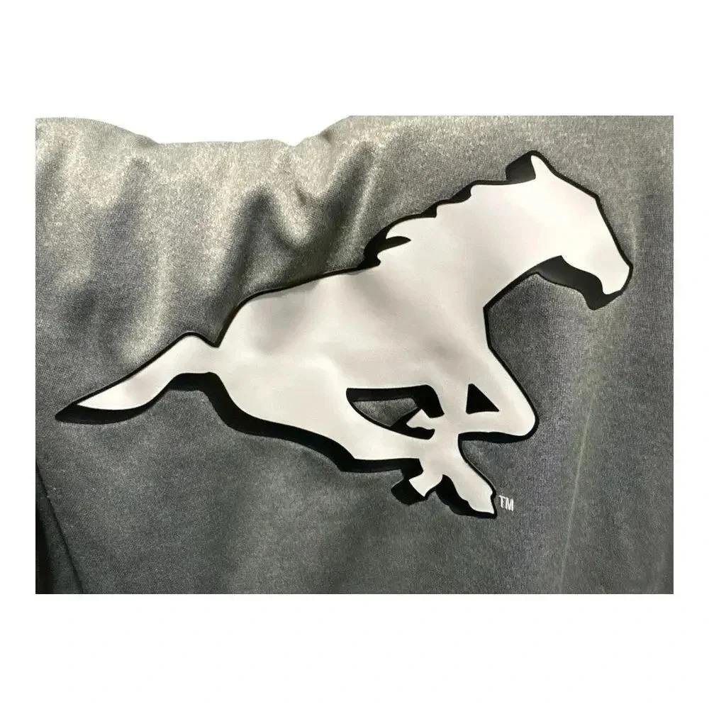 Men's New Era Grey and Black‎ Calgary Stampeders CFL Pullover Hoodie Football - Picture 7 of 7